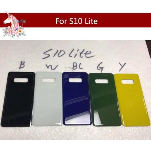 10pcs For SAMSUNG S10/S10+ S10 Plus/S10 lite S10 e Battery Cover Back Battery Cover Door Rear Glass Housing Case Back housing