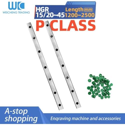 2pcs 1200mm-2500mm P class HGR15 HGR20 HGR25 HGR30 HGR35 HGR45 Square Linear Guide Rail for Slide Carriages CNC Router Engraving