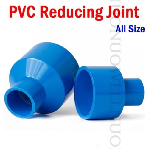 2pcs PVC Straight Reducing Connector Water Supply Tube Joint Garden Irrigation Pipe Fittings Adapter PVC Pipe Reducer Joint