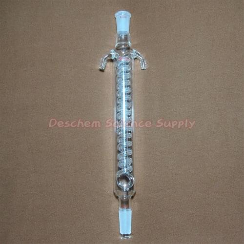 300mm,24/40,Glass Coil Reflux Condenser,Borosilicate Laboratory Glassware