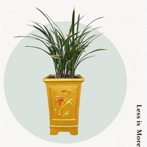 46cm ABS GRC Interlock DIY Home Gardening Square Bamboo Bonsai Flower Pot/ Vase Mold