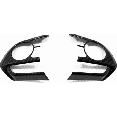 Car Styling Accessories ABS Carbon Fibre Sticker For Toyota COROLLA CROSS 2020 Interior Steering Wheel Button Frame Cover Trims