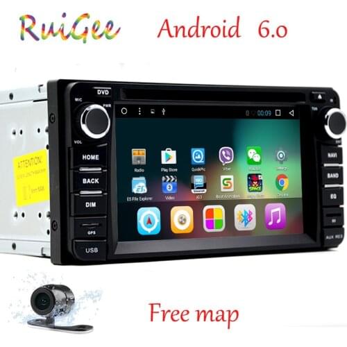 Quad Core Android 7.1 Car DVD Player For Toyota Universal RAV4 COROLLA VIOS HILUX Terios Land Cruiser 100 PRADO 4RUNNER 1G/16G