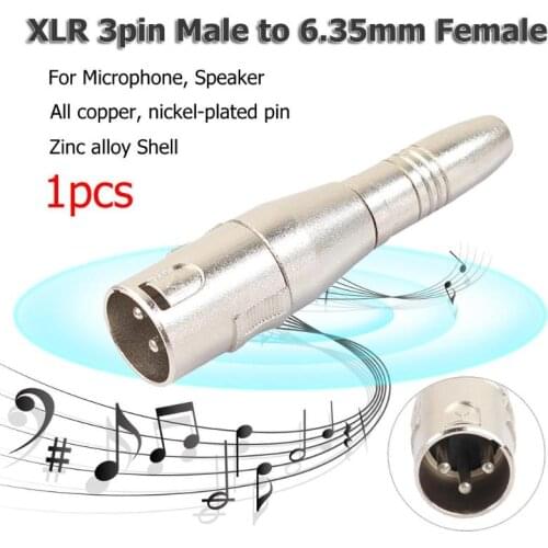 ALLOYSEED Digital Cables XLR 3pin Male to 6.35mm 1/4in Female Stereo Cables Plug Adapter Converter Connectors Accessories