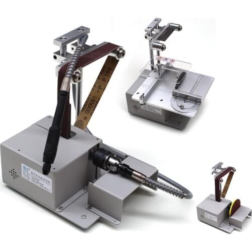 Electric Belt Sander Mini Ponceuse Multi-function Cutting Machine Table Saw DIY Woodworking Desktop Sanding Grinding Machine