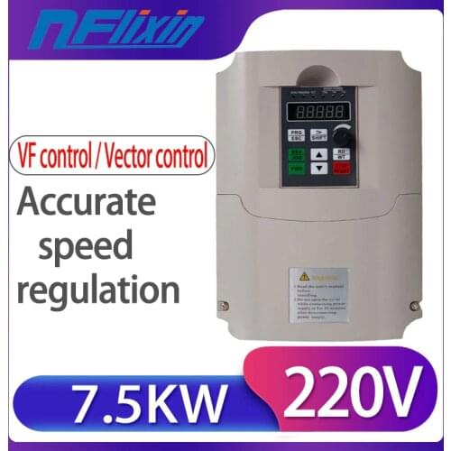 Frequency Converter VFD ZW-CT1 Inverter 7.5kw Single phase 220v Input and three-phase Output motor speed controller