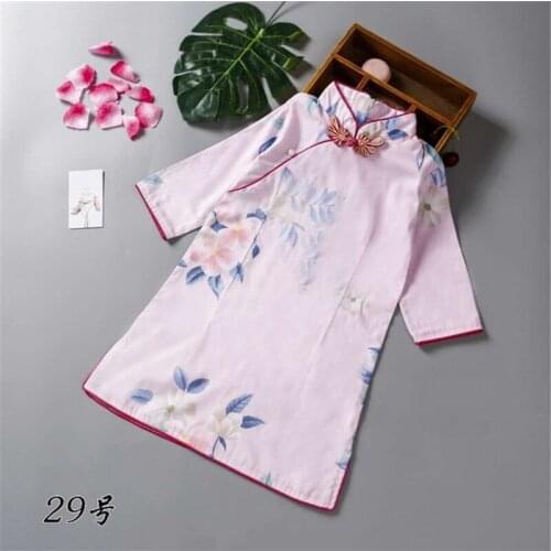 Chinese style girl cheongsam childrens costume childrens costumes spring and summer Tang suit little girl hanfu china dress
