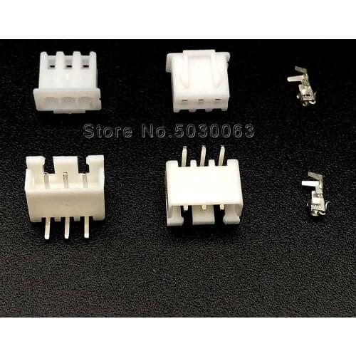 40Sets XH2.54 XH-3AW 3Pin 3p Wire Connector 2.54mm 90 degrees Curved Bending needle Terminal Kit/Housing/ Pin Header JST TJC