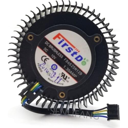 Used FD6525H12D 65mm 12V 1.3A 4 Pin Video card Cooler fan For AMD Radeon R9 270 270X Graphics Card Cooling Fan