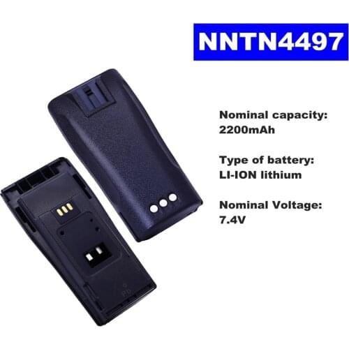 7.4V 2200mAh LI-ION Radio Battery NNTN4497 For Motorola Walkie Talkie CP140/040/380 EP150/450 DP1400/3688 GP3688Two Way Radio