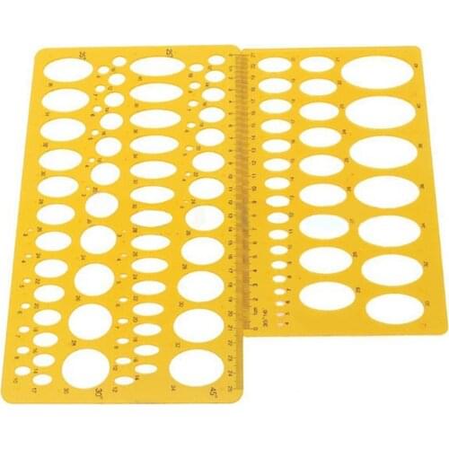 21cm/25cm Ellipse Drafting Drawing Stencil Mechanical Ruler Oval Round Template
