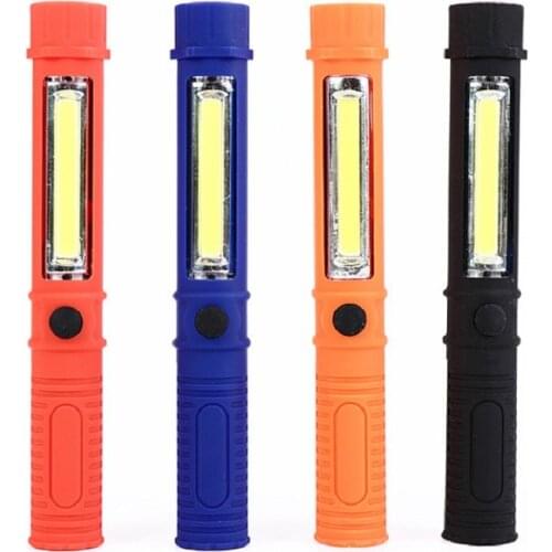 2 LED Super Bright Flashlight Mini Pen Multifunction LED Torch Light Magnet COB Handle Work Flashlight Square Work Hand Torch