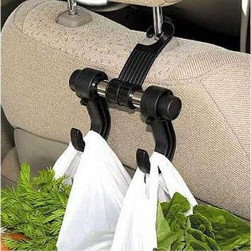 Plastic double creative life vehicle supplies car Selling Car Seat Back Storage Hook Sundries Hanger Bag Holder Universa +B +P