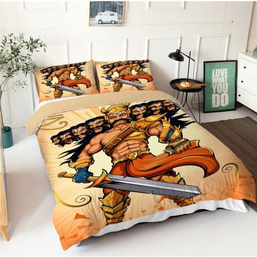 Religious Animal Cartoon Character Pattern Bedroom Duvet Cover (including Pillowcase) Single/double Bed 2 / 3PS Decoration Room