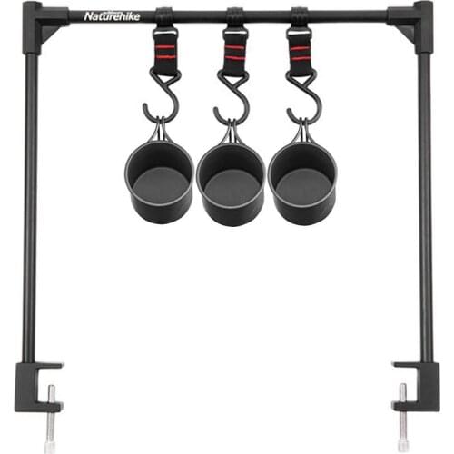 Camping Hanging Rack Tabletop Storage Rack Barbecue Tableware Rack Detachable Bracket With Storage Bag Hooks Outdoor Accessory