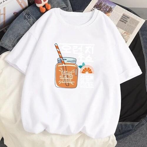 Harajuku y2k Casual T Shirt Tops Anime Loose Cotton Womens Clothes INS Summer Streetwear Kawaii Short Sleeved Oversized T-shirt