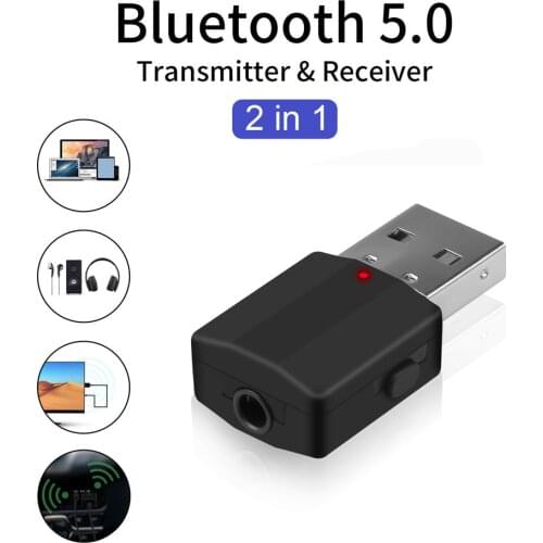 2 in 1 USB Power Bluetooth 5.0 Receiver and Transmitter 3.5MM Jack AUX Audio Adapter For Car Radio Mp3 Speaker Music Player
