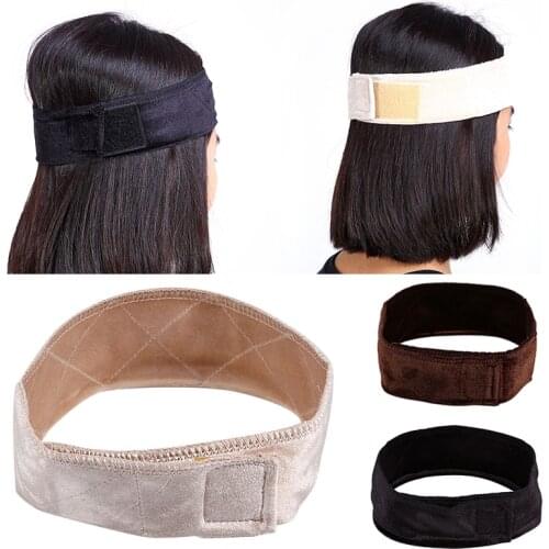 Maytir 3 Colors Adjustable Flexible Velvet Fabric Wig Grip Scarf Headband Head Band Fasten Wig For Styling Tool