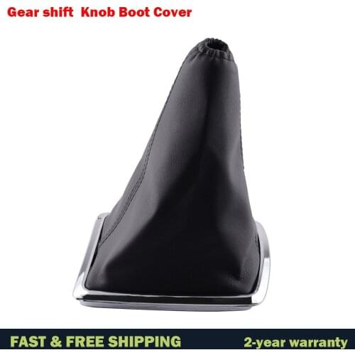 Gear Shift Shifter Dustproof Gaitor Boot Collar PU Leather Lever Knob Cover For Ford Focus MK2 Fiesta MK7 C-max Galaxy Kuga