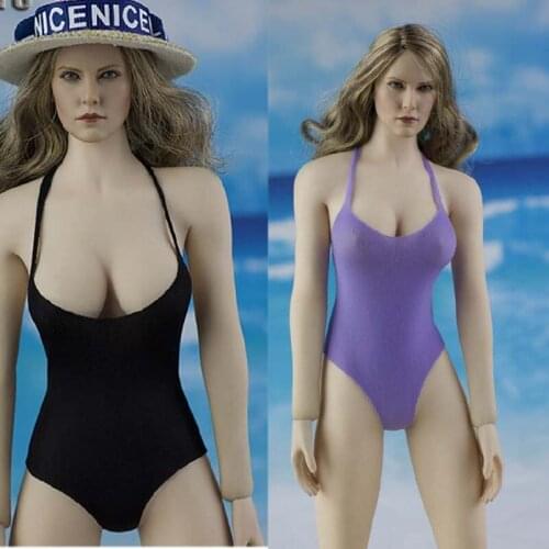 1/6 scale Sexy swimsuit with Beach cap Clothing set for 12in Female Soldier action Figure Toy collection Accessories