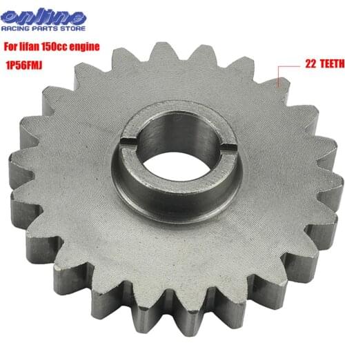 Motorcycle Engine Gear Start Gear 22 Teeth For lifan 150 150cc 1P56FMJ Horizontal Kick Starter Engines Dirt Pit Bikes Parts