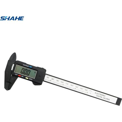 Shahe new Digital Vernier Calipers 150 mm 6 inch LCD Electronic Carbon Fiber Gauge Composite Vernier Calipers Micrometer