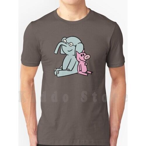 Elephant And Piggie. Gerald And Piggie. Anime Transparent Sticker , Mo Willems T Shirt Diy Big Size 100% Cotton Elephant