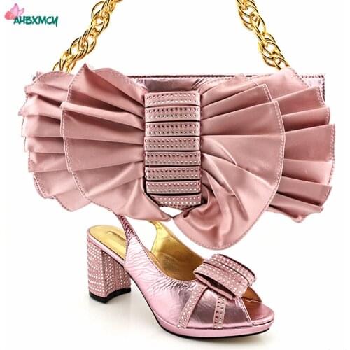 2021 Newest Italian Design Shoes and Bag to Match High Quality Classics Style with Platform for Garden Party