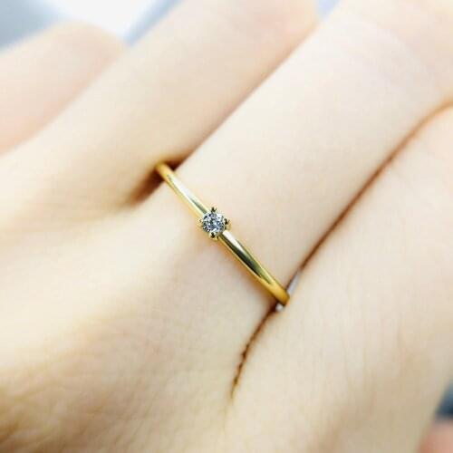 ZHOUYANG Korean Rings For Women Gold Color Jewellry Wedding Engagement Ring Wholesale Female Girl Love Gift Fashion Jewelry R246