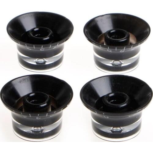 2 Tone 2 Volume Knobs Buttons Guitar Control Silver Hat Bell Top Potentiometer Cap For LP SG