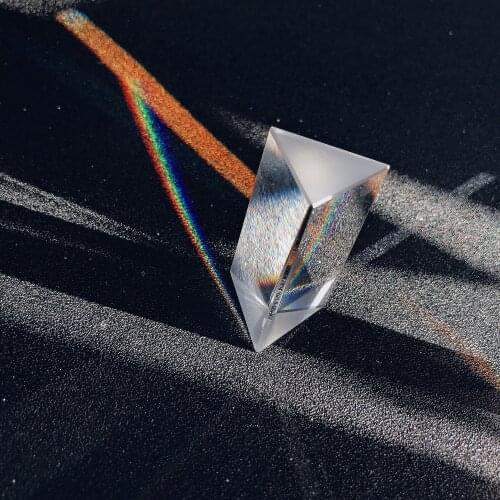 25*25*80MM Prism Triangular Precision K9 Optical Glass Surveying Physics Education Teaching Light Spectrum Prisma