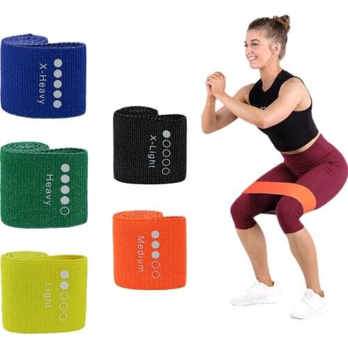 New 5Pcs Fitness Rubber Elastic Exercise Resistance Bands Set Bands Hip Circle Expander for Gym Fitness Home Workout