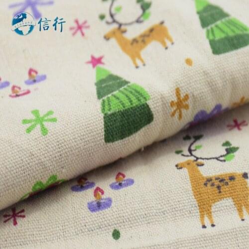50*150cm Printed Cotton Linen Fabric For Patchwork Quilting Sewing DIY Sofa Table Cloth Furniture Cover Cushion Fabric#3438