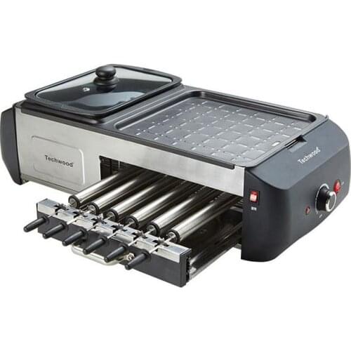 Household Electric Griddle & Hot Pot Boiler Grill Pan Multifunction Grill Machine Three in One Barbecue Machine GR-808