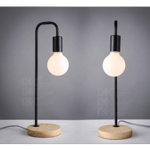 Colorful Nordic Modern Bedroom Wood Desk Lamp Study Work Simple Table Light Cafe Bar Hall Coffee Shop Club Store Restaurant
