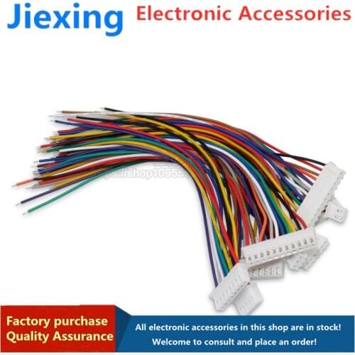 5 pieces of XH2.54 electronic wire terminal wire single head tinned 10cm-50cm color cable double head 1007 26awg