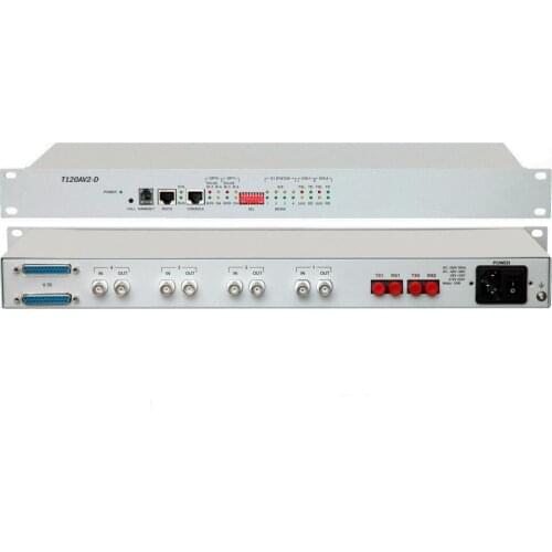 FTTH MST120AV2-D 4E1 Fiber Optical Multiplexer 2-Port V.35 2-Port SC Single Mode Dual Fiber 20KM 1310nm AC power supply