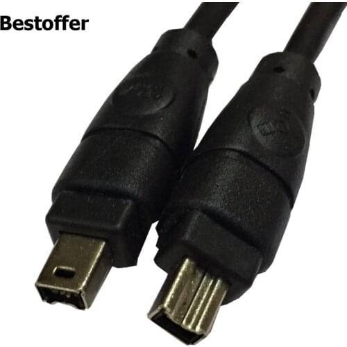 6FT FIREWIRE CABLE 4 PIN to 4 PIN IEEE1394 iLINK 6FT PC MAC DV 4P-4P 4-4 PINS