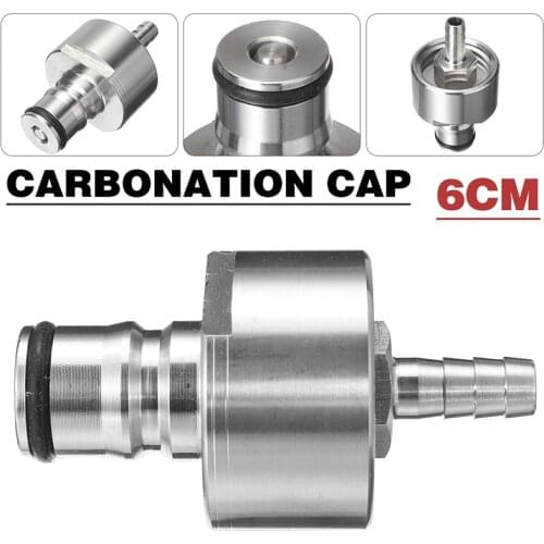 Stainless Steel Carbonation Cap Hot PET Homebrew Bottles Carbonation Cap Ball Lock Type For Carbonate Soda Water Beer Drink