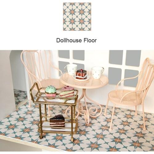 1:12 Miniature Dollhouse Floor Board Furniture For Barbies Blyth BJD Doll Kitchen House Furniture Decoration Accessories