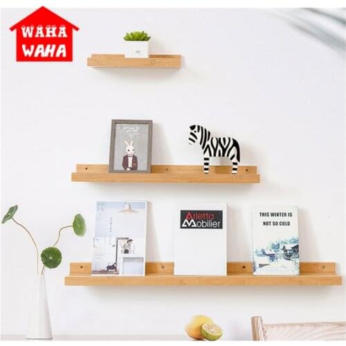 Minimalist Partition Book Wall Shelf Living Bedroom Hanging Wooden Storage Shlef Home Decoration Organizer Craft Storage Shelf