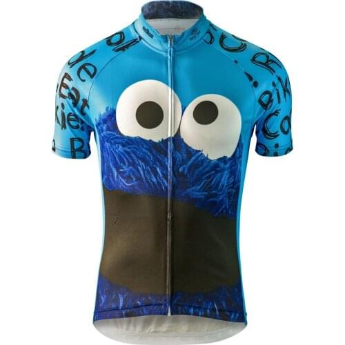 Men Cartoon Cycling Jersey Short Sleeve Funny Mountain Bike Jersey