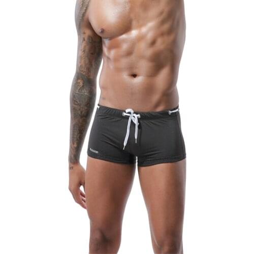MENSSEXI Swimwear Men Swimsuit Trunks Sexy Gay Swimwear Man Boxer Briefs Beach Bathing Suits Sport Swim Shorts 8colors
