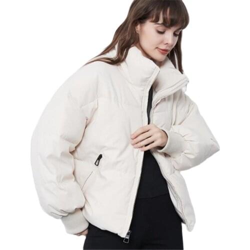 Autumn Winter Women Down Jackets Thicken Streetwear Oversized Parkas Long Batwing Sleeve Pockets Female Loose Coats Mujer Tops