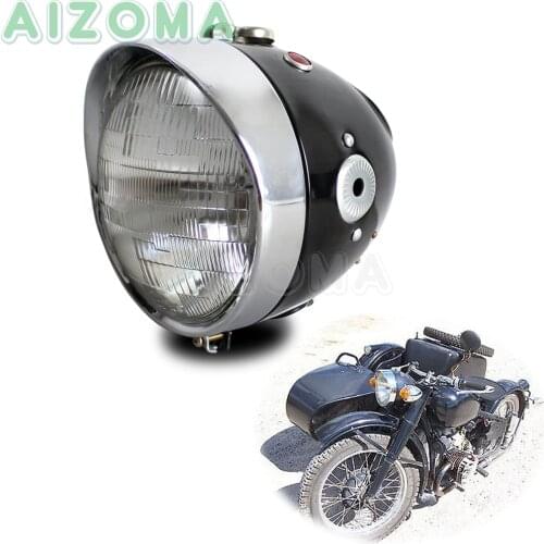 Dnepr Ural Sidecar Headlights Motorcycle Custom 7 inch Headlamp Head Light for Zundapp BMW KS750 K750 M72/R12/R66/R75 Replika
