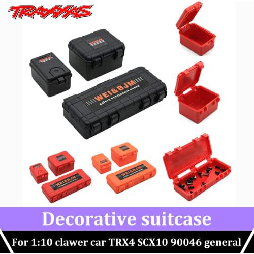 RC Simulated Decorative Suitcase Luggage Plastic Tool Box for 1/10 TRX4 SCX10 90046 90047 MST Gimney VS4 Simulation Crawler Car