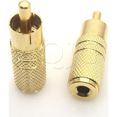 Gold Plated 3.5 female to single RCA Lotus AV male Lotus revolution 3.5mm female audio adapter 3.5 female to RCA male