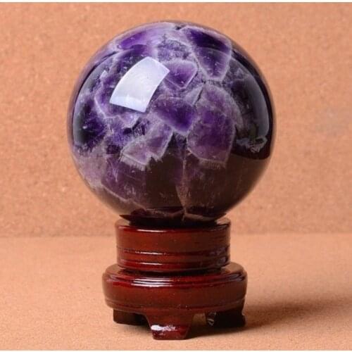 1 Pc Natural Dream Amethyst Ball Quartz Crystals Massaging Ball 4.5cm Healing Stone Home Decoration Desk Ornament Gifts