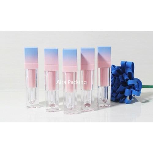 40pcs/lot 4.5ML Top Grade Empty Lip Gloss Tube DIY Arcylic Liquid Lipstick Refillable Bottle Elegant Pink n Blue Lip Gloss Tube
