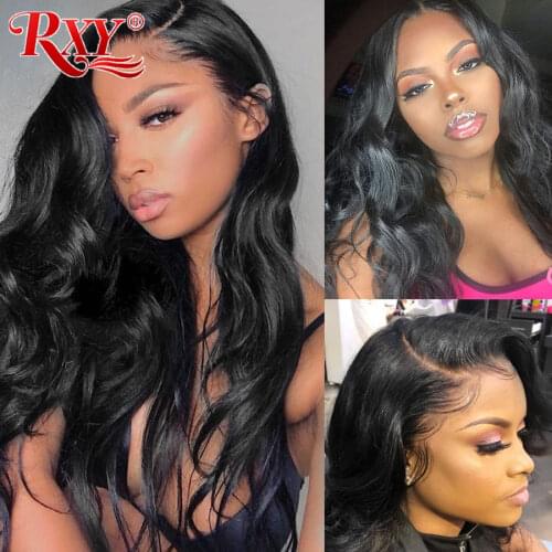 RXY 250 Density Lace Front Human Hair Wig For Women Remy Brazilian Body Wave 13x4 Lace Front Wig Pre Pluked Closure Wigs 4x4 Wig